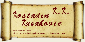 Kostadin Kušaković vizit kartica